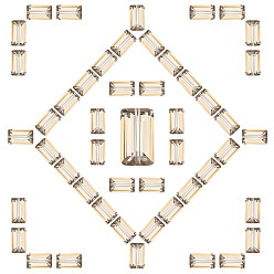 BurlyWood Imitation Austrian Crystal Beads, Grade AAA, Faceted, Rectangle, BurlyWood, 8x14x5.5mm, Hole: 0.9~1mm, 50pcs/box