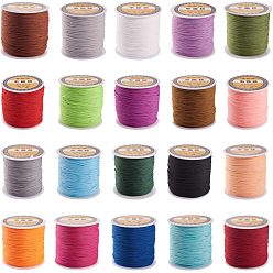 Gemischte Farbe Polyesterkorde, Gemischte Farbe, 0.8 mm, ca. 131.23~142.16 Yards (120~130 m)/Rolle, 20 rollt / setzt