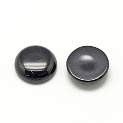 Black Stone Synthetic Black Stone Cabochons, Half Round/Dome, 12x5mm