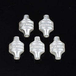 Creamy White ABS Plastic Imitation Pearl Beads, Creamy White, 27.5x11x7.5mm, Hole: 1.8mm, about 740pcs/500g