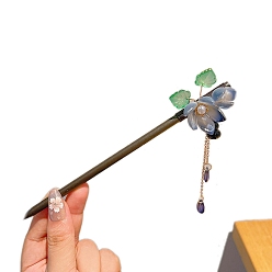 Зеленый лайм Стеклянные палочки для волос, аксессуары для волос для женщин и девочек, цветок, зеленый лайм, 180 мм