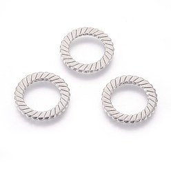 Stainless Steel Color Tarnish Resistant 304 Stainless Steel Linking Rings, Ring, Stainless Steel Color, 18x1.3mm, Inner Diameter: 12mm
