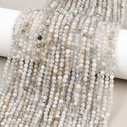 Лабрадорита Природные лабрадорита бисер нитей, граненые, круглые, 3.5 мм, отверстие : 0.8 мм, около 122 шт / нитка, 15.43'' (39.2 см)