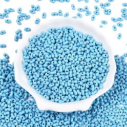 Светло-Голубой Непрозрачные акриловые бусины, арахис, Небесно-голубой, 6.5x4x3 мм, отверстие : 1.5 мм, Около 9998 шт / 500 г