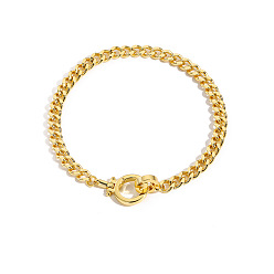 Золотой Латунные цепочки-браслеты для женщин, золотые, 7.87 дюйм (20 см)