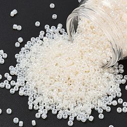 (663) Cream Opal Luster Тохо 8/0 круглые бусины, японский бисер, (663) кремовый опаловый блеск, 3 мм, отверстие : 1 мм, Около 10000 шт / фунт