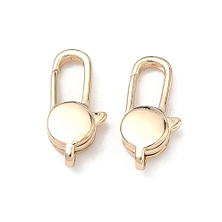 Золотой Карабин-лобстеры, латунные, долговечный, стойки покрытие, плоско-круглые, золотые, 19.5x9x4.5 мм, отверстие : 1.5 мм