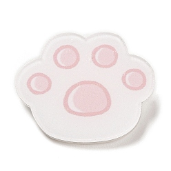 Paw Print Акриловая брошь в мультяшном стиле, Платиновая железная булавка для одежды в рюкзаке, отпечаток лапы, 24.5x30x2 мм