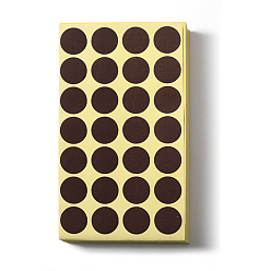Кокосово-Коричневый Точечные клейкие бумажные наклейки, для скрапбукинга, дневник, планировщик, конверт и блокноты, круглые, кокосового коричневый, 20 мм, 28шт / лист, 68 простыни / мешок, 1904 шт / пакет