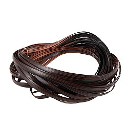 Кокосово-Коричневый Пэ пластик имитация ротанга плетеная, твердый ткацкий материал, для DIY, вязание мебели, квартира с узором в полоску, кокосового коричневый, 8x1.2 мм, 32 м / рулон