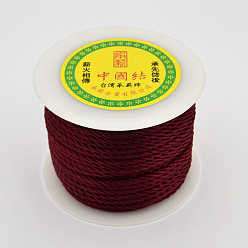 Dunkelrot Runde saite Polyester Kordel, dunkelrot, 3 mm, ca. 30.62 Yards (28 m)/Rolle