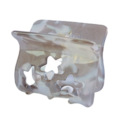 Темно-Серый Заколки для волос в форме когтей из ацетата целлюлозы, аксессуары для волос для женщин и девочек, прямоугольник со звездой, темно-серый, 47x40x31 мм