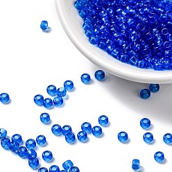 (RR150) Transparent Sapphire MIYUKI Round Rocailles Beads, Japanese Seed Beads, (RR150) Transparent Sapphire, 8/0, 3mm, Hole: 1mm, about 422~455pcs/bottle, 10g/bottle