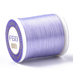 Lilac Nylon 66 Coated Beading Threads for Seed Beads, Lilac, 0.1mm, about 54.68 yards(50m)/roll