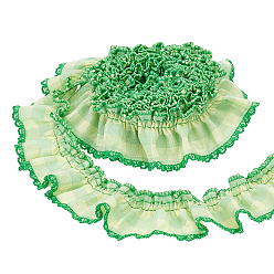 Citron Vert 5mètres de garniture à volants en polyester, pour les vêtements de poupée, accessoires de déguisement lolita, lime, 1-3/8 pouces (36 mm)