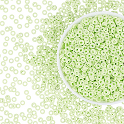 Светло-зеленый 10 нити плоские круглые бусины из полимерной глины ручной работы, диск хейши бусины для гавайских серег браслет ожерелья ювелирных изделий, светло-зеленый, 6x1 мм, отверстие : 2 мм, 10 прядь