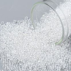 (101) Crystal Transparent Luster Тохо 11/0 круглые бусины, японский бисер, (101) кристально прозрачный блеск, 2.2 мм, отверстие : 0.8 мм, Около 1110 шт / 10 г