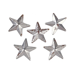 Platinum (Defective Closeout Sale: Rusting) 30Pcs Iron Display Decorations, Rusty Metal Star Ornament, Star, Platinum, 25.5x26.5x2mm, 30pcs/set