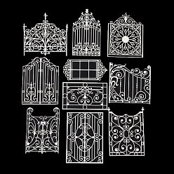 Белый 10 шт. 10 стили бумажных самоклеящихся наклеек, для праздничных декоративных подарков, белые, 86~95x42~87x0.1 мм, 1 шт / стиль