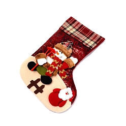 Colorful Christmas Socks Gift Bags, for Christmas Decorations, Snowman, Colorful, 470x290x33mm