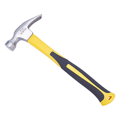 Yellow Steel Claw Hammer, Straight Rip Claw Hammer, with Plastiorcoated Handle, Yellow, 28x11.8x2.5cm