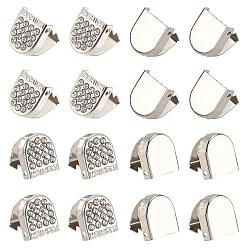 Platine Extrémités de sertissage de ruban de laiton, résultats de sertissage fin, platine, 40 pcs / boîte