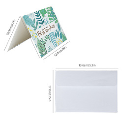 Mixed Color Envelope and Floral Pattern Thank You Cards Sets, for Mother's Day Valentine's Day Birthday Thanksgiving Day, Mixed Color, 9.1x13.6x0.03cm, 16.9x12.8x0.06cm, 2pcs/set, 6 colors, 5sets/color, 30sets/bag