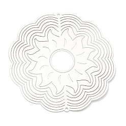 Цветок 201 подвески/звенья из нержавеющей стали, гравированные металлические украшения, цветок, 147x0.3 мм, отверстие : 3.8 мм