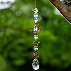 Teardrop Каплевидные стеклянные ловцы солнца, висячие украшения, создатель радуги, для украшения сада и дома, слеза, 430x35 мм