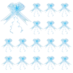 Светло-Синий Пластиковые бантики, подарочная лента для свадьбы, дня рождения или украшения автомобиля, голубой, 750x50x1 мм