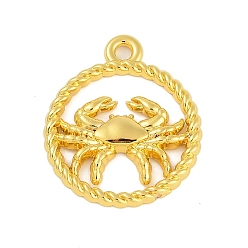 Рак Подвески из сплава «двенадцать созвездий», рак, 22.5x19x2.5 мм, отверстие : 1.8 мм