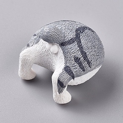 (52) Непрозрачная лаванда Пвх кошка прикладом магниты на холодильник смешные магниты на холодильник фото, украшение домашнего офиса, подарки животных любитель животных, серые, 30.5x32.5x33 мм