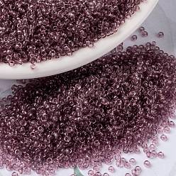 (RR142) Transparent Smoky Amethyst Миюки круглые бусины рокайль, японский бисер, 15/0, (rr 142) прозрачный дымчатый аметист, 15/0, 1.5 мм, отверстия : 0.7 mm, около 250000 шт / фунт