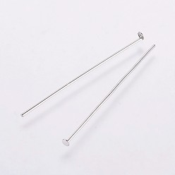 Платина Латунные штифты с плоской головкой, долговечный, гальваническим, платина, 35x0.8 мм, 20 датчик, Руководитель: 1.8 mm