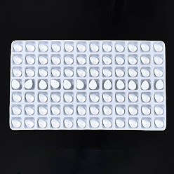 Прозрачный Полупрозрачные стеклянные кабошоны k9, плоский зад, слеза, прозрачные, 8.5x6x3.5 мм, около 84 шт / упаковка