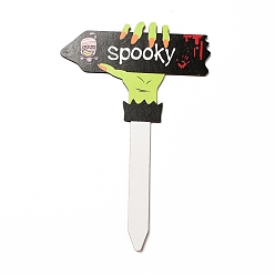 Arrow Halloween Theme Wood Garden Stake, Ground Insert Decor, for Yard, Lawn, Garden Decoration, Arrow, 260x172x4mm