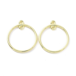 Золотой Компонент люстры из сплава 2-петлевые подвески, кольцо, золотые, 28x25x1.5 мм, отверстие : 1.5 мм