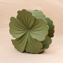 Зеленый Цветочные пластиковые заколки для волос с когтями, аксессуары для волос для женщин и девочек, зелёные, 75x80x45 мм