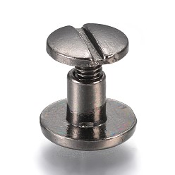 Черный Цвет Металла Заклепки из алюминиевого сплава, чикаго винты, аксессуары для одежды, металлический черный , 7.5x10 мм, Ручка: 4 мм