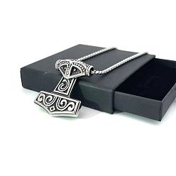 Нержавеющая Сталь Цвет Мужские ожерелья с подвеской в виде якоря из нержавеющей стали, цвет нержавеющей стали