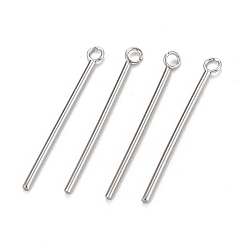 Нержавеющая Сталь Цвет Устойчивые к потускнению 304 подвески из нержавеющей стали, колонка, цвет нержавеющей стали, 28x3x1.2 мм, отверстие : 1.8 мм