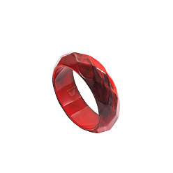 Red Rhombus Textured Resin Bangles for Women, Red, Inner Diameter: 2.60 inch(6.6cm)