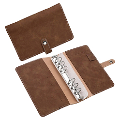 Couleur Mélangete 30 feuilles mobiles pour album à anneaux, avec une couverture de cahier en cuir PU 6pc, rectangle, couleur mixte, 1mm, Trou: 210x142x0.5mm