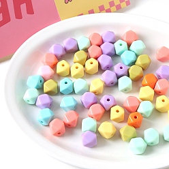 (52) Непрозрачная лаванда Непрозрачные акриловые бусины, граненые, многоугольник, разноцветные, 19x15.7 мм, отверстие : 3.5 мм, Около 170 шт / 500 г