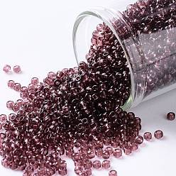 (6B) Transparent Medium Amethyst Круглые бусины toho, японский бисер, (6 б) прозрачный средний аметист, 11/0, 2.2 мм, отверстие : 0.8 мм, Около 1110 шт / 10 г