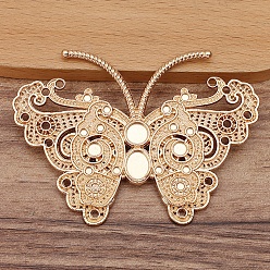 Clear 10Pcs Alloy Enamel Chandelier Component Links, Butterfly, Clear, Tray: 2~12mm, 55x73mm