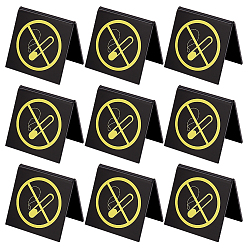 Черный Акриловый рекламный щит, запрещающий курить, чёрные, 50x42x46 мм