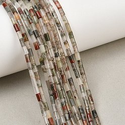 Bloodstone Natural African Bloodstone Beads Strands, Column, 4x2mm, Hole: 0.8mm, about 102pcs/strand, 15.75''(40cm)