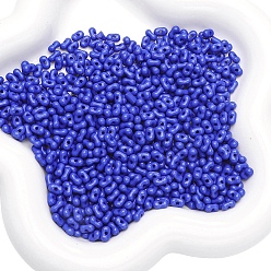 Королевский синий Непрозрачные акриловые бусины в виде арахиса, королевский синий, 6x4 мм, о 105 шт / комплект