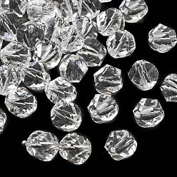 Прозрачный К 9 стекло, имитация Австрийские кристаллические шарики, класс AAA, граненые, многоугольник, прозрачные, 10 мм, отверстие : 0.9~1 мм